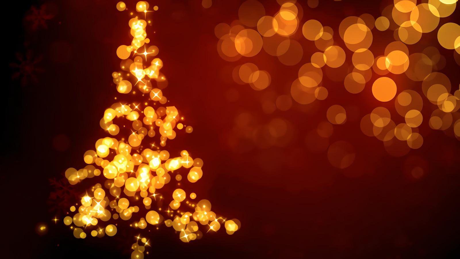 1600x900 Orange Christmas Wallpaper