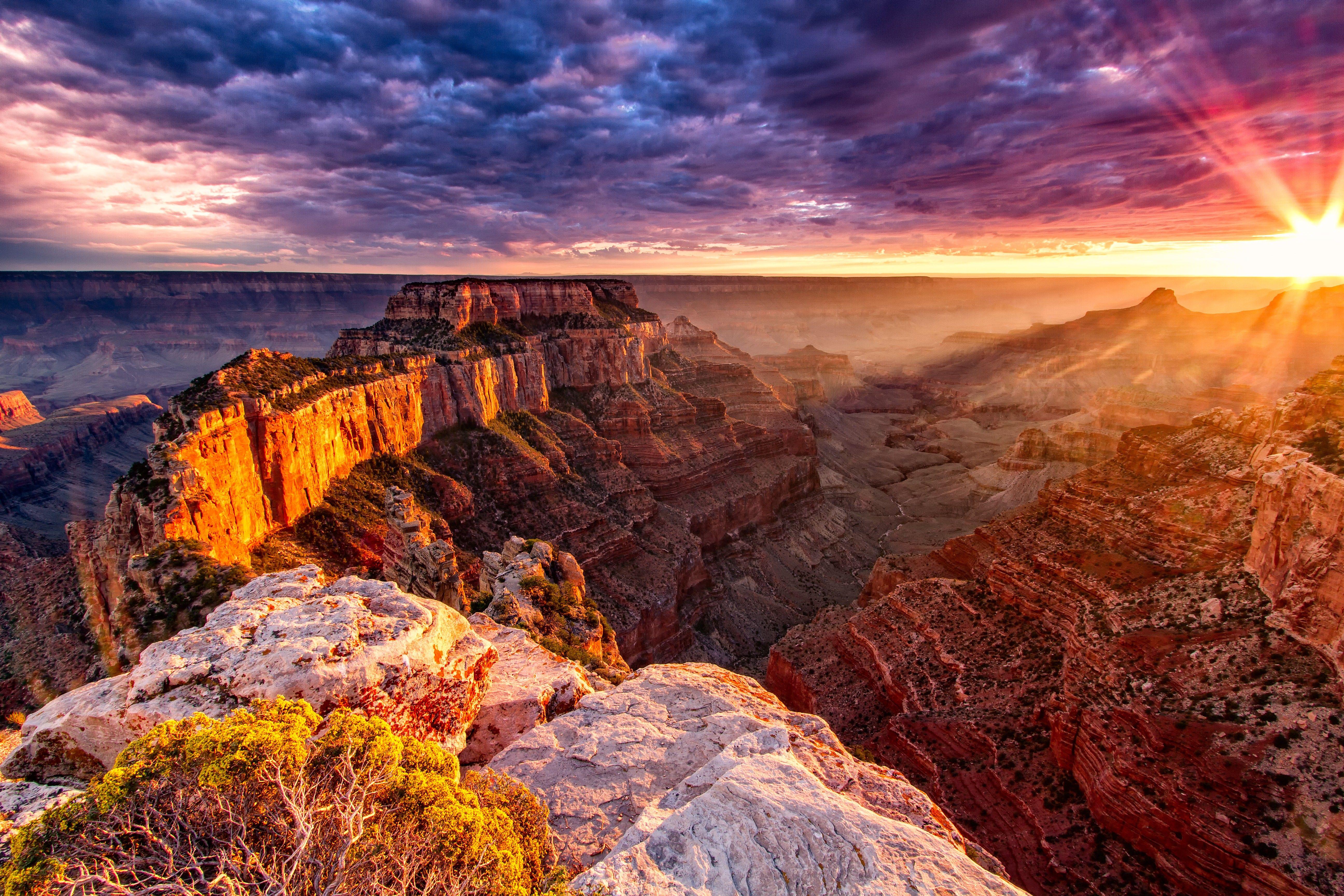 5184x3456 Grand Canyon Sunset Wallpaper