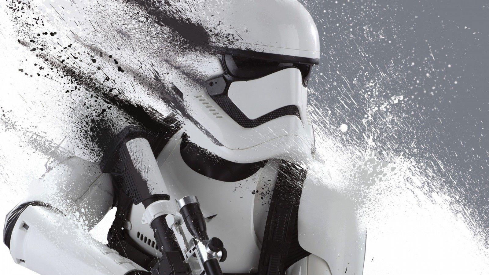1600x900 Download 1600x900 Star Wars: The Force Awakens, Stormtrooper, Artwork, Gun Wallpaper