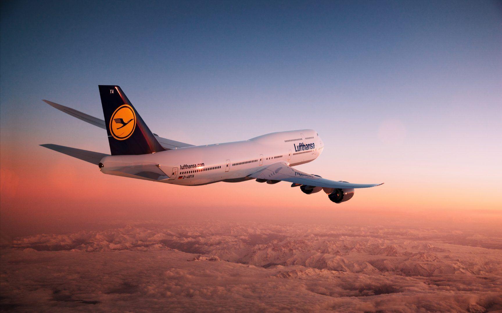 1728x1080 Magnificant image of the Lufthansa's Queen cruising into the sunset; now my new wallpaper