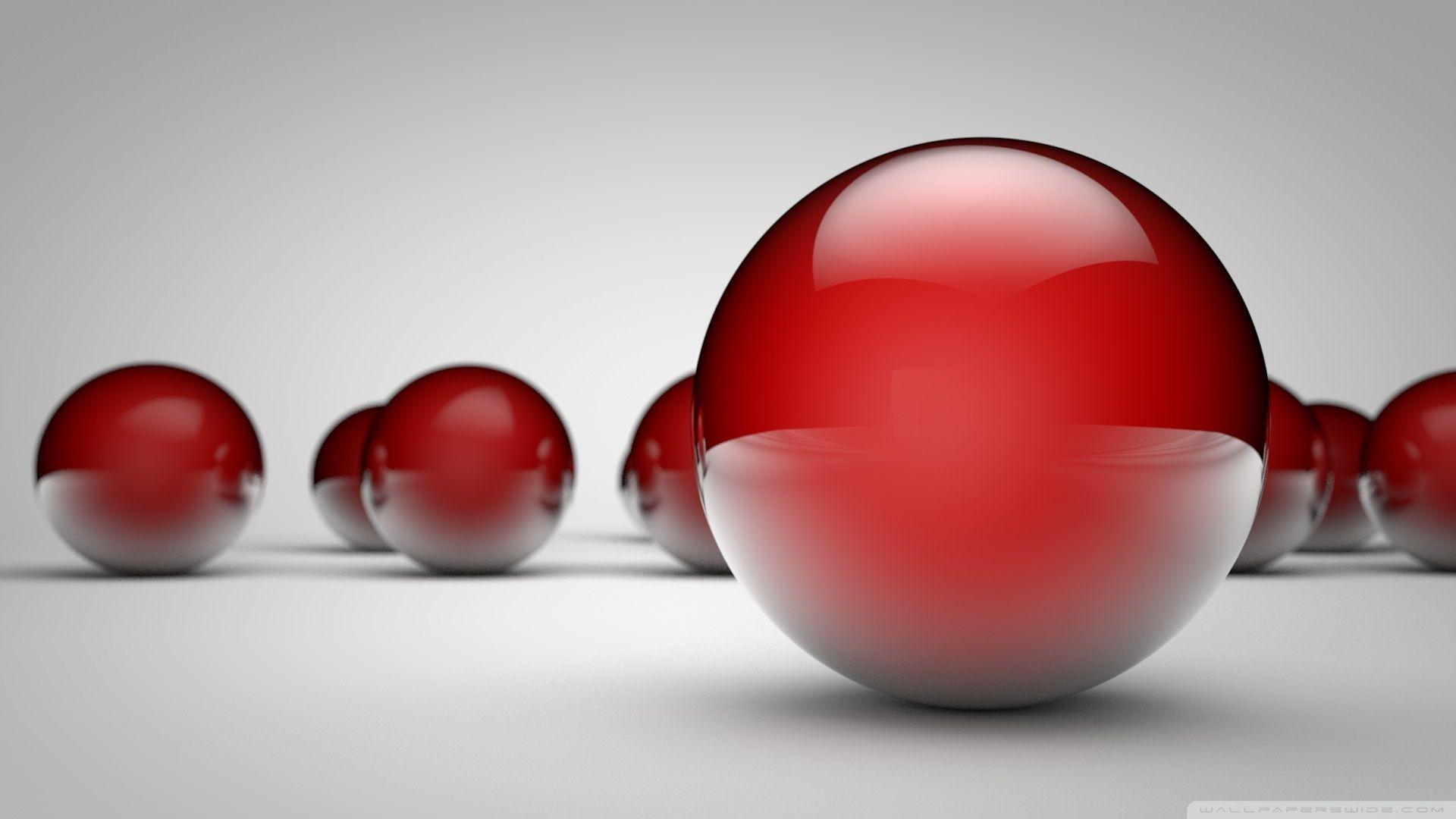 1920x1080 Shiny Red Balls Field Ultra HD Desktop Background Wallpaper for 4K UHD TV : Widescreen & UltraWide Desktop & Laptop : Tablet