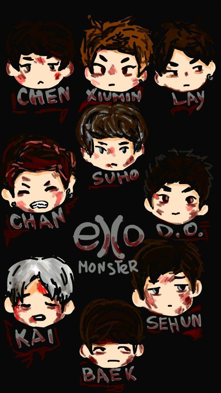 720x1280 Photo. Exo anime, Exo chibi, Exo monster