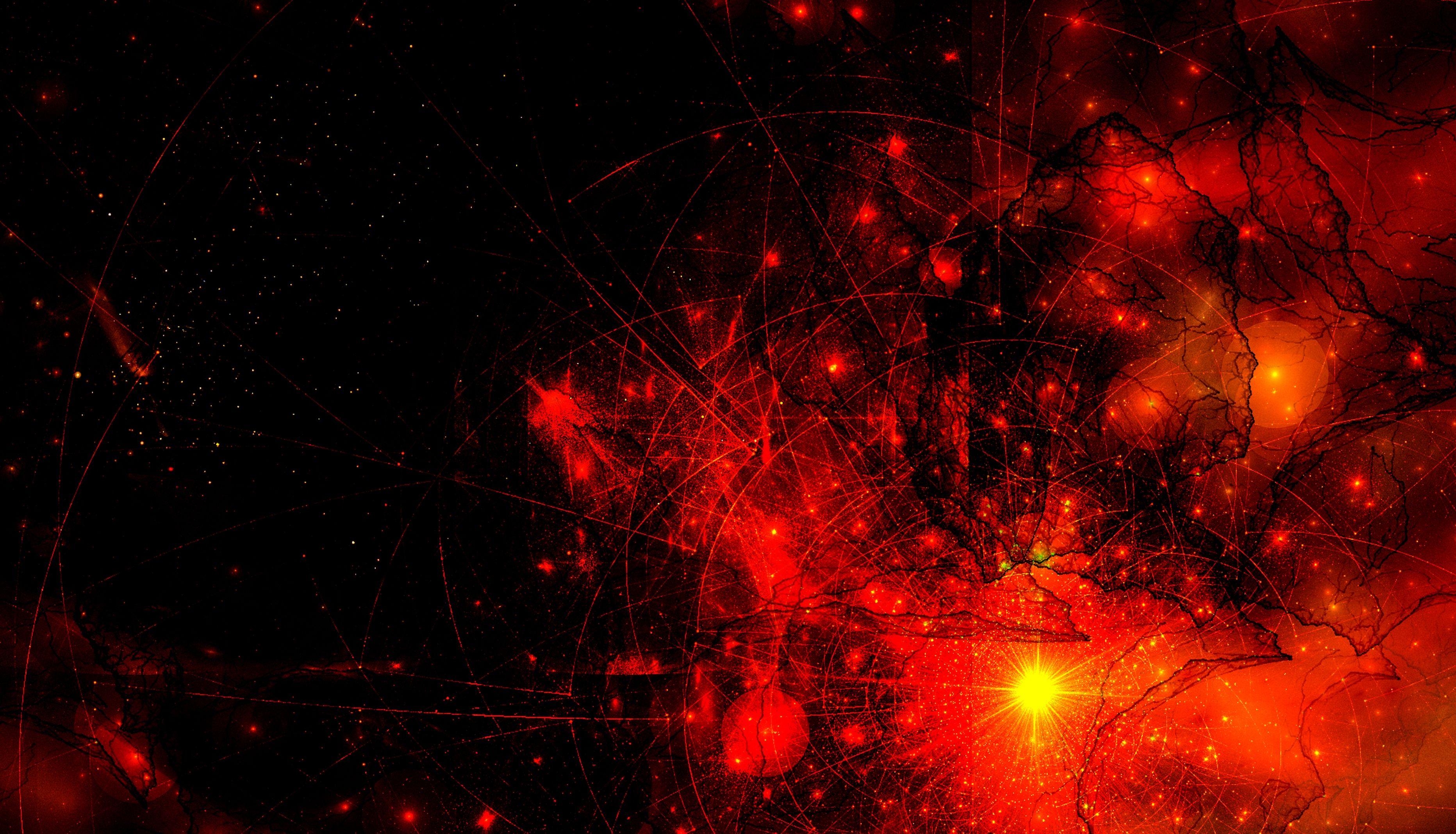 3728x2136 Download 3728x2136 Color Splash, Glow, Shiny, Red Background, Texture Wallpaper