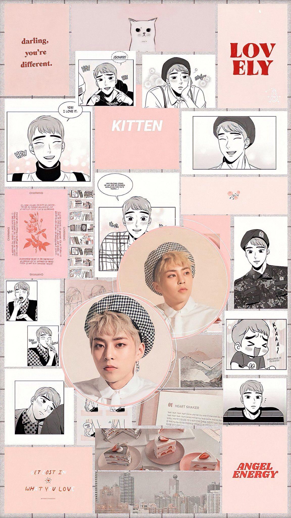 1152x2048 exo locks. Exo xiumin, Exo anime, Kpop wallpaper