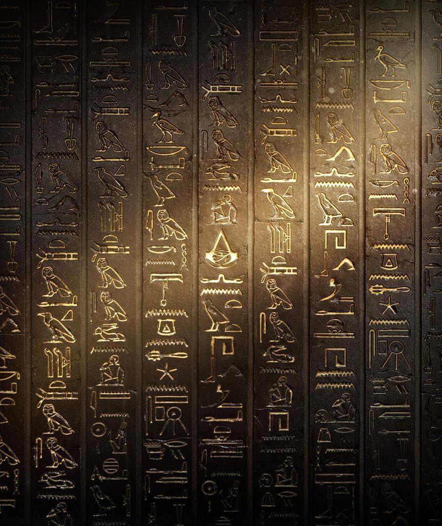 900x1070 Assassin's Creed Origins Hieroglyphs. Assassins creed art, Assassins creed, Assassin's creed