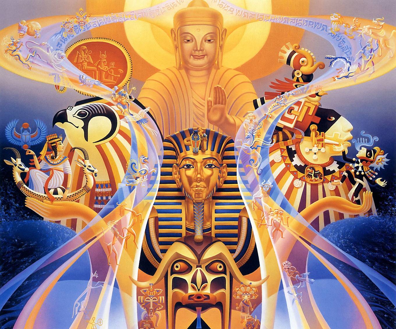 1360x1130 Egyptian Gods wallpaper
