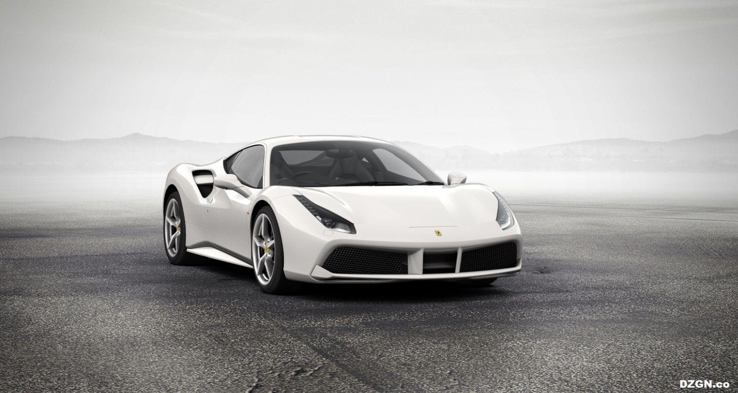 Ferrari 488 GTB белая