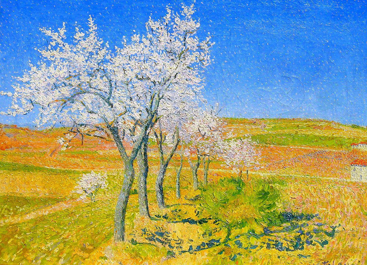 1280x926 Desktop Wallpaper Achille Lauge Spring Nature Scenery Pictorial art