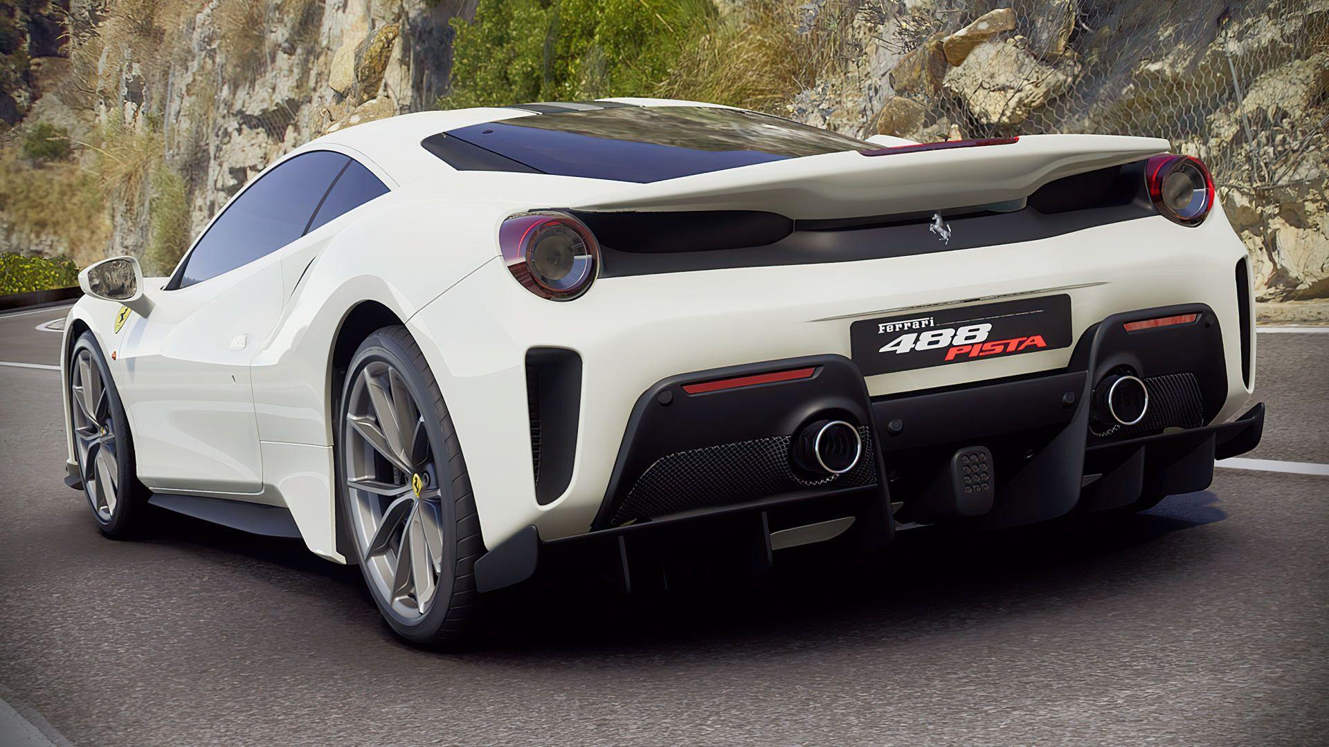 1920x1080 Ferrari 488 Pista White Wallpaper