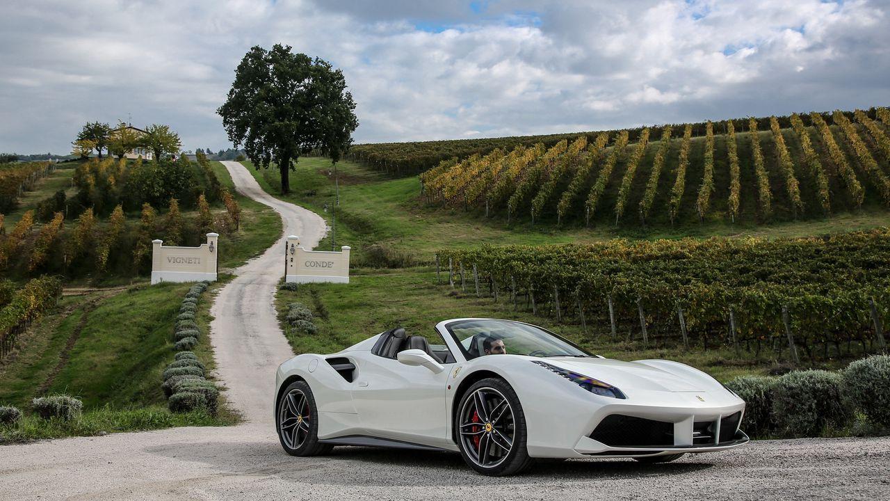 1280x720 Wallpaper ferrari, spider, white, side view hd, picture, image