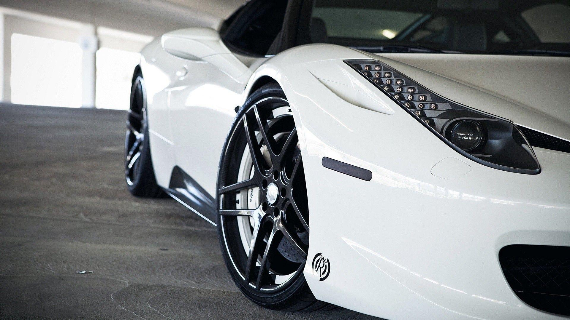 1920x1080 Wallpaper White Ferrari Car