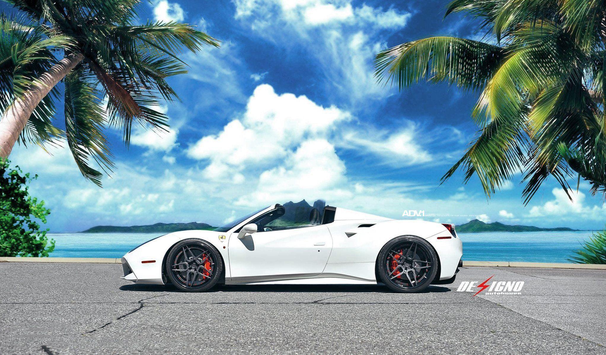 2044x1197 white, Ferrari, Spider, Cars, 2016 Wallpaper HD / Desktop and Mobile Background