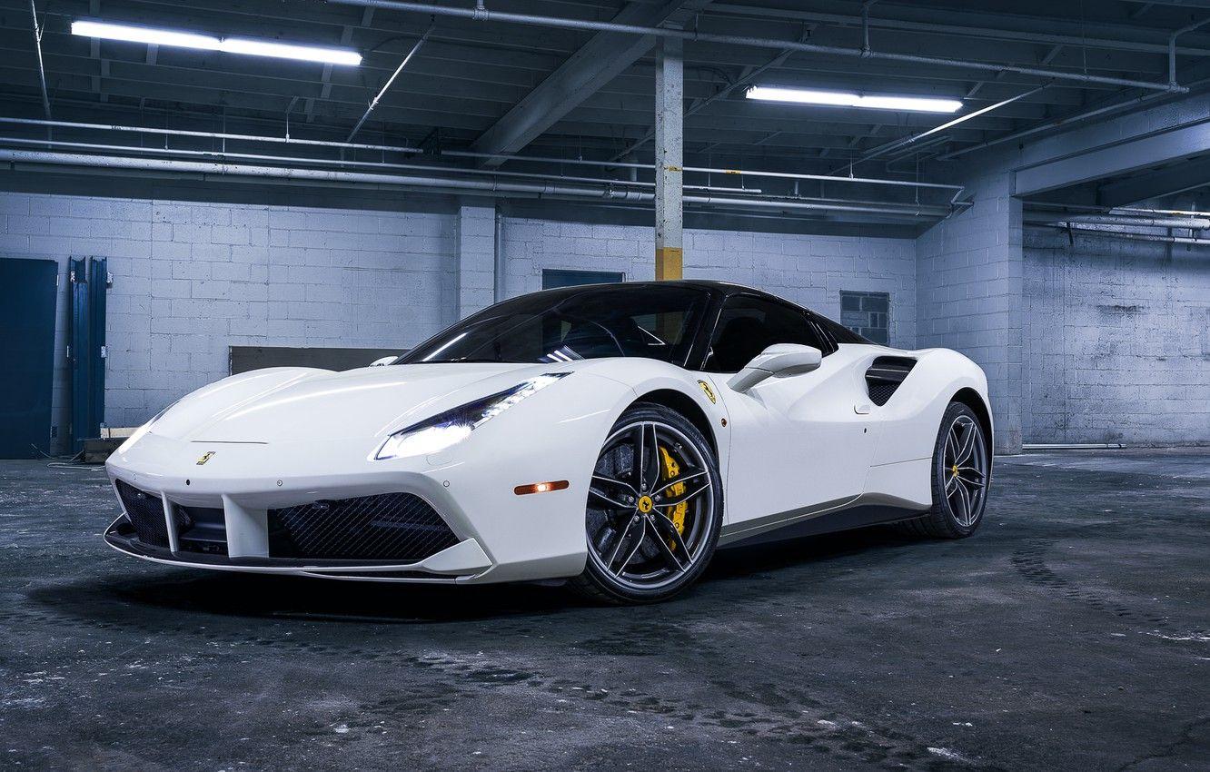 1332x850 Wallpaper white, sports car, front view, Ferrari - for desktop, section ferrari