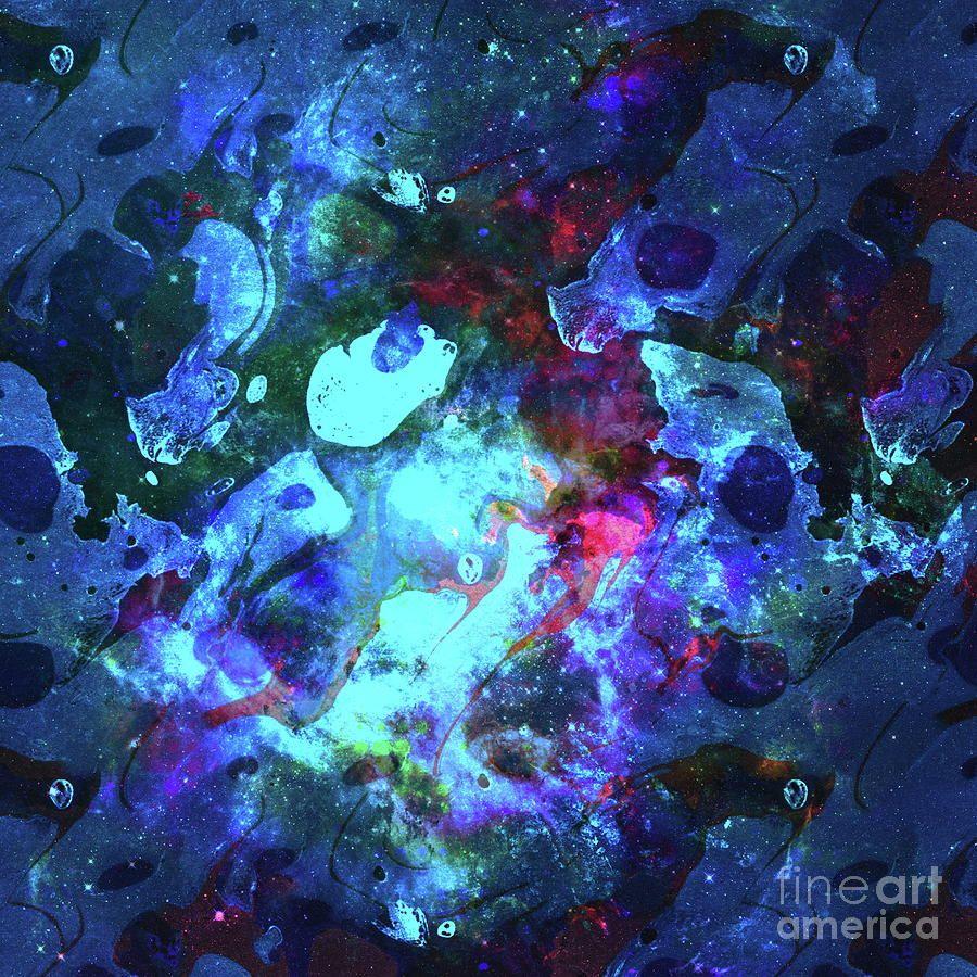 900x900 Colorful Watercolor Abstract Background. Multicolor Grunge Psychedelic Blue Pink Texture Tie Dye Digital Art