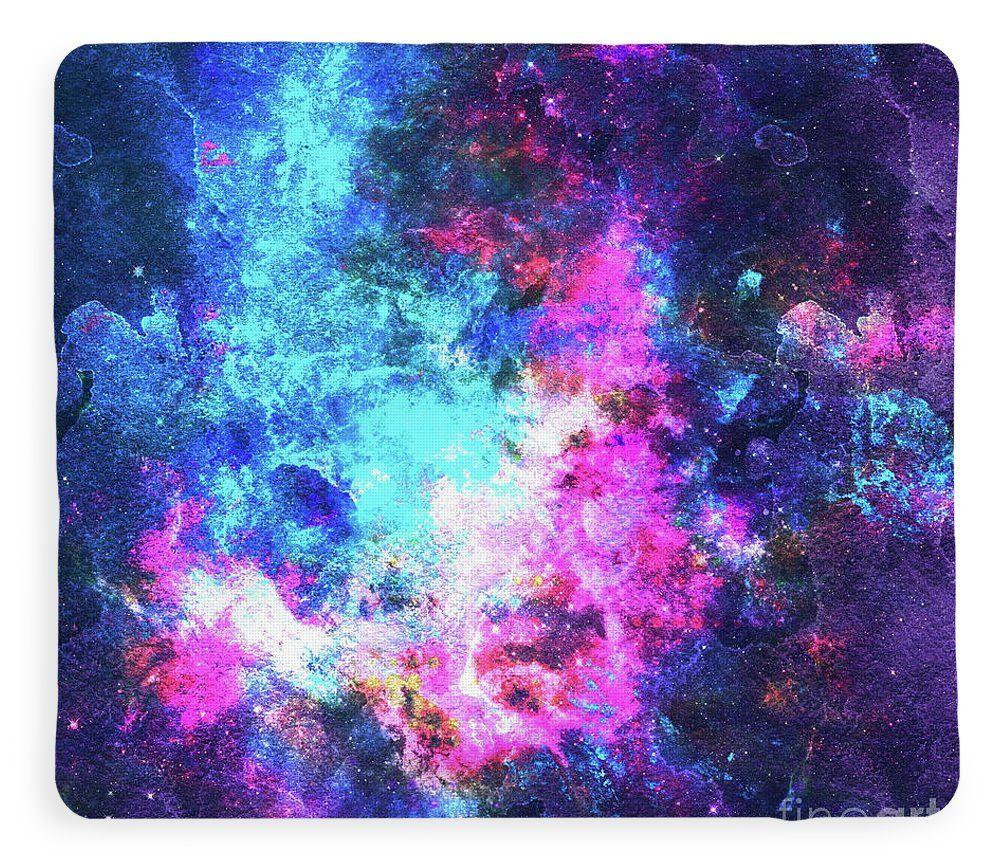 1000x866 Colorful Watercolor Abstract Background. Multicolor Grunge Psychedelic Blue Pink Texture Tie Dye Fleece Blanket