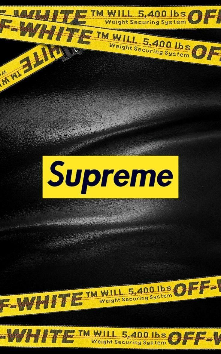 Download Yellow Tape Off White Iphone Wallpaper