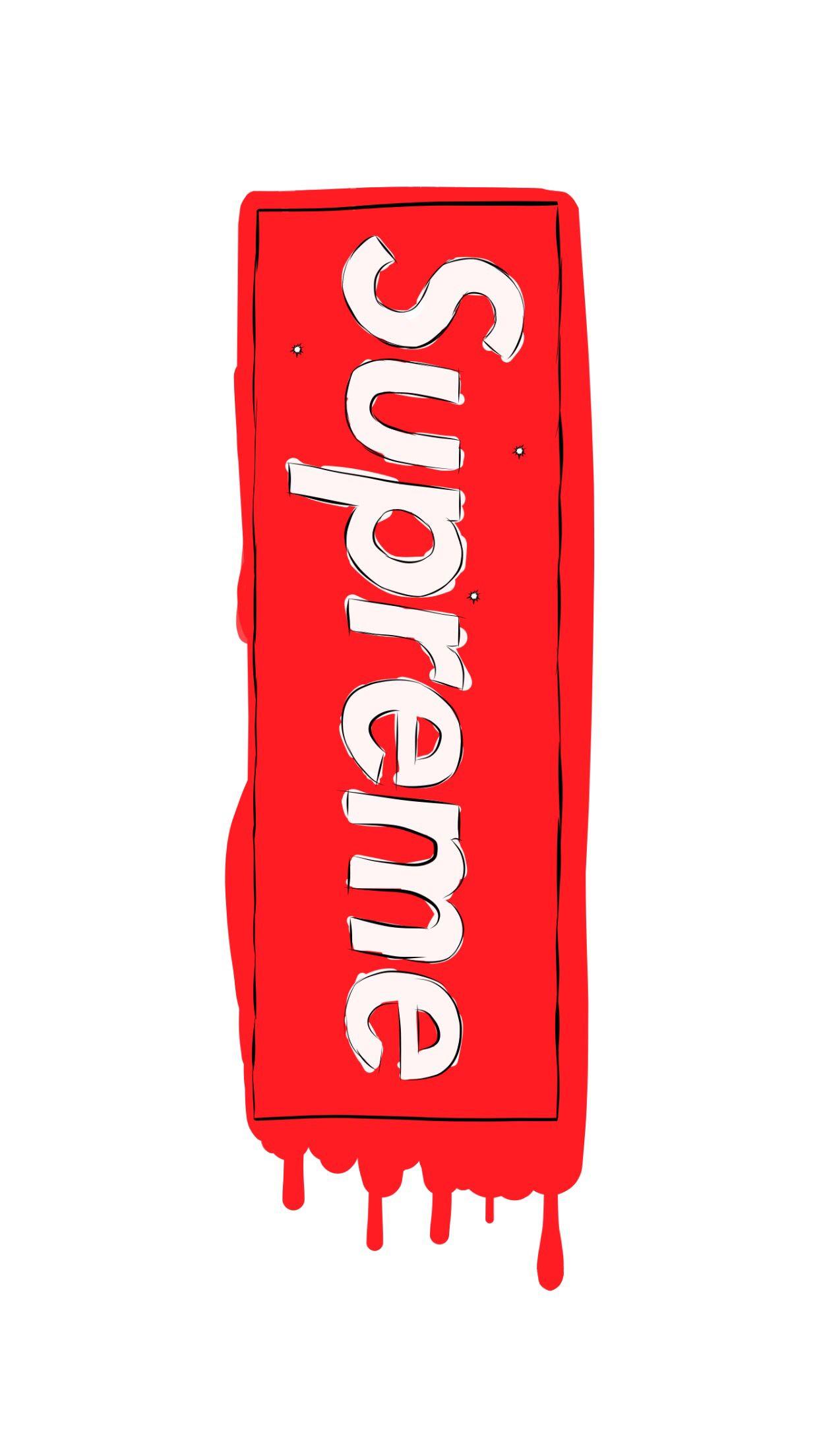 1242x2208 White Supreme Wallpaper