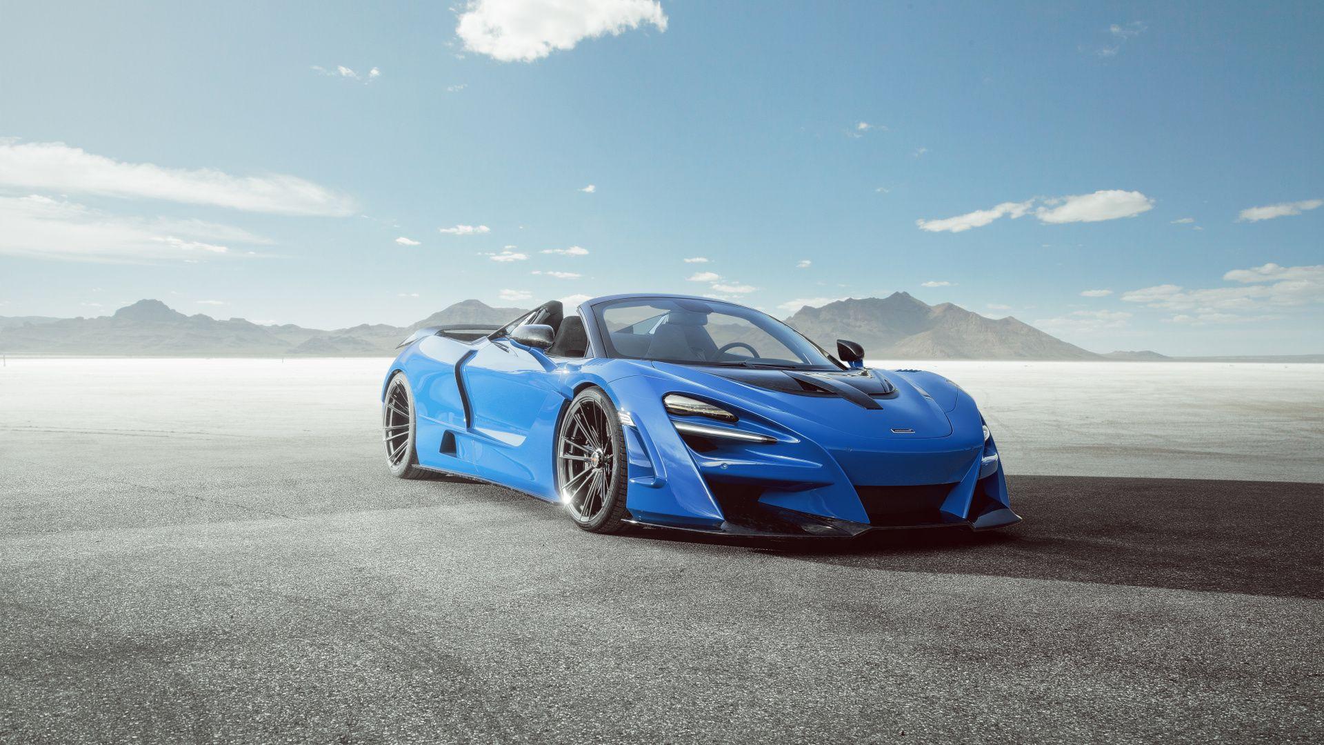 1920x1080 Download Blue Car, 2020 McLaren 720S N Largo Wallpaper, 1920x Full HD, HDTV, FHD, 1080p