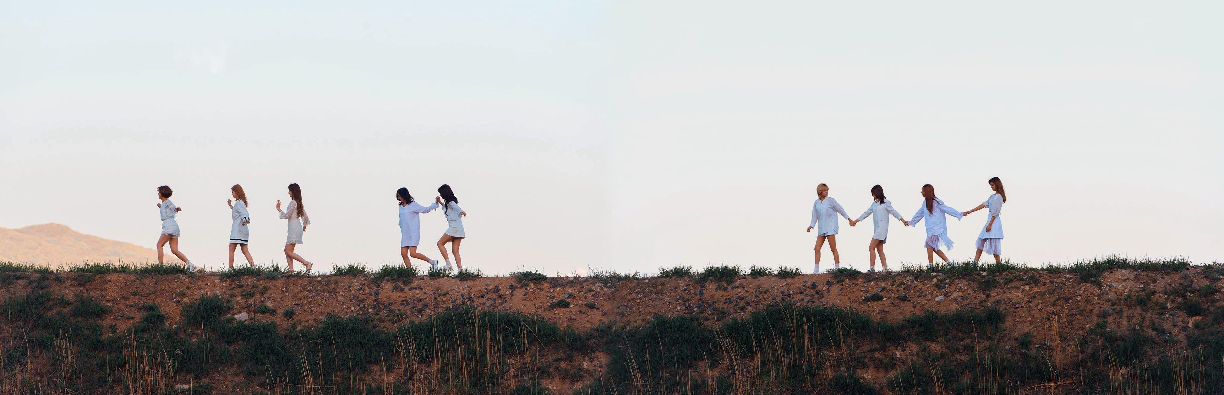 4096x1321 HD Wallpaper: K Pop, Twice, Group Of People, Land, Women, Sky, Nature, Day