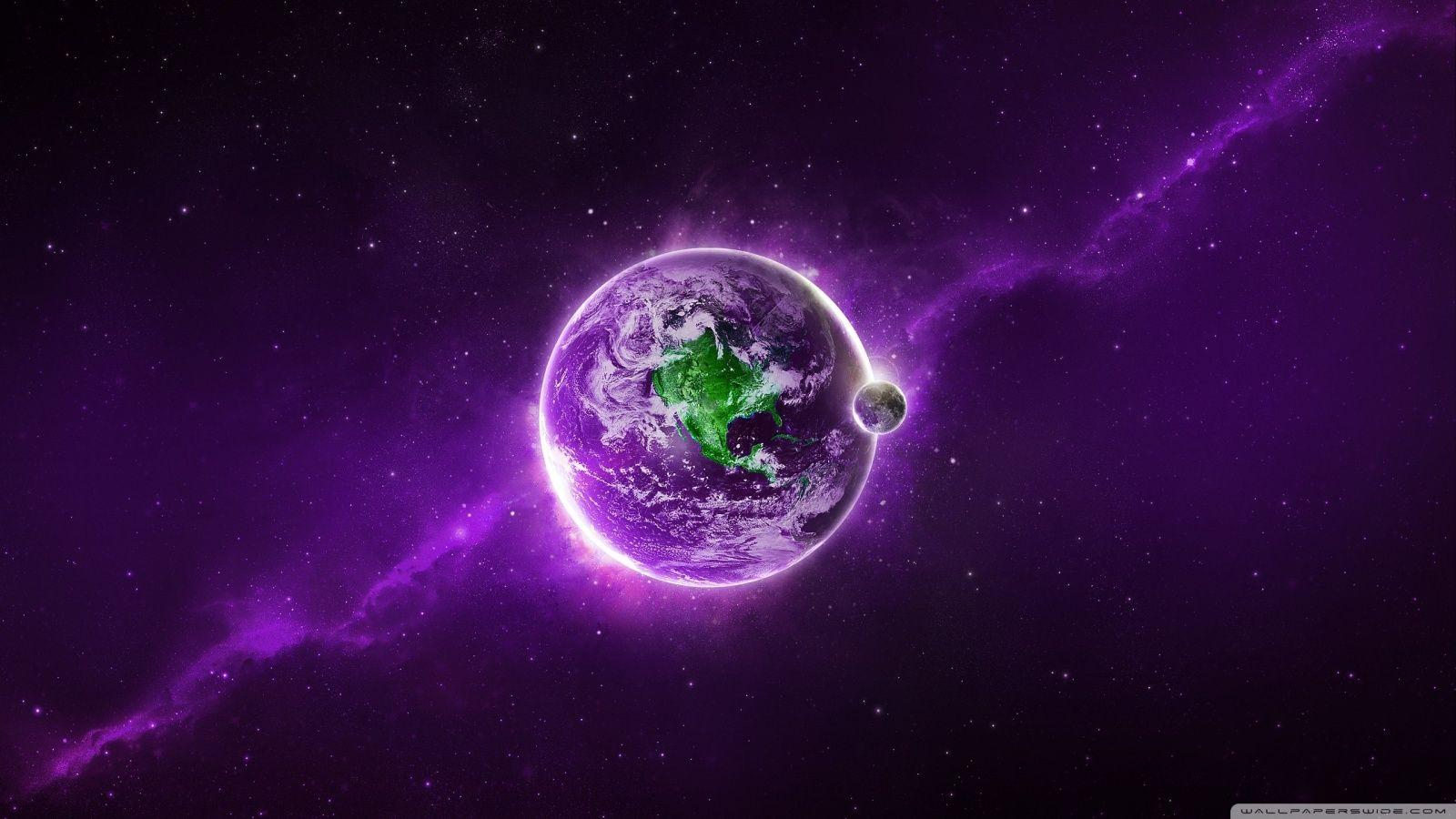 1600x900 Abstract Purple Earth Ultra HD Desktop Background Wallpaper for 4K UHD TV : Tablet
