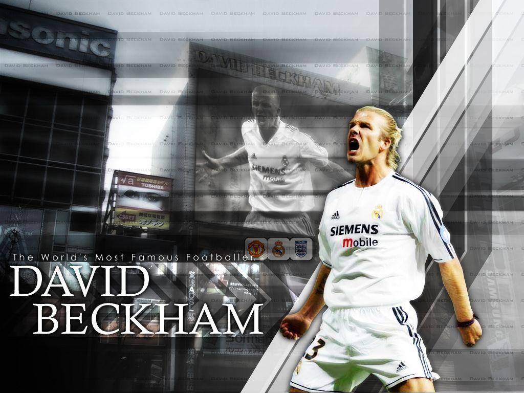 1024x768 Beckham Real Madrid Wallpaper