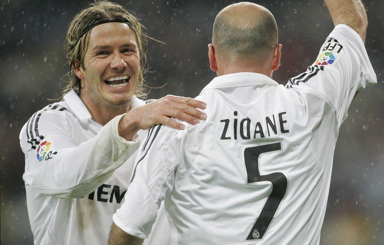 1332x850 Wallpaper Sport, Football, David Beckham, David Beckham, Football, Real Madrid, Real Madrid, Sport, Zinedine Zidane, Zizou, Zinedine Zidane, Legends image for desktop, section спорт