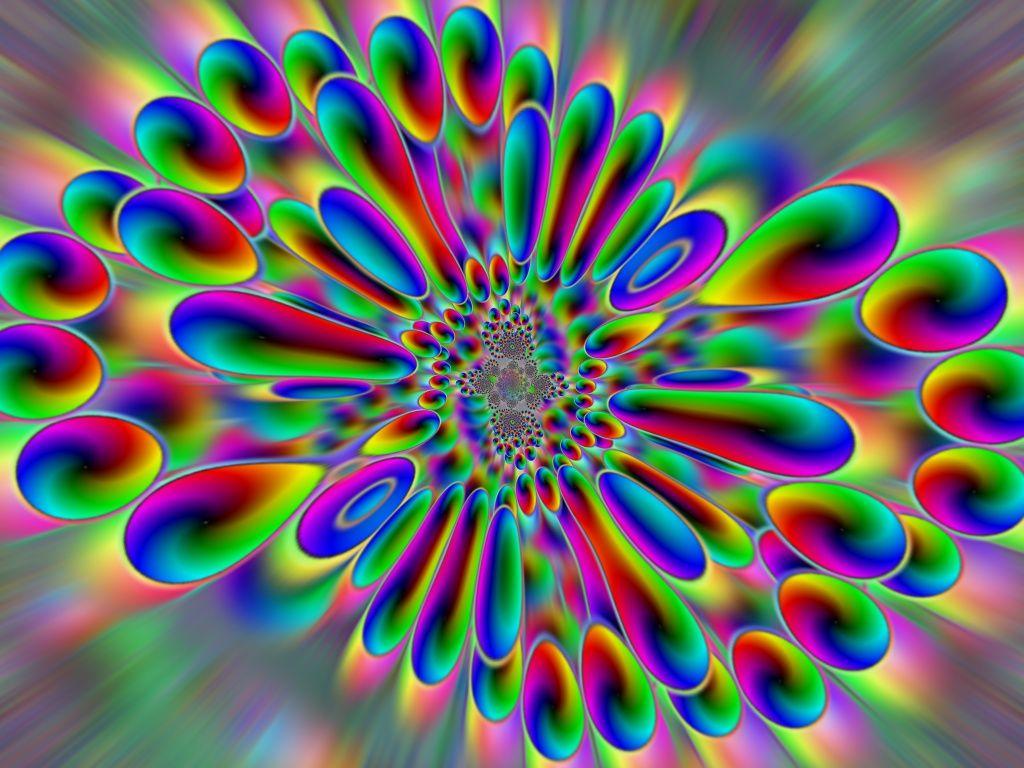 1024x768 Trippy Colorful Background