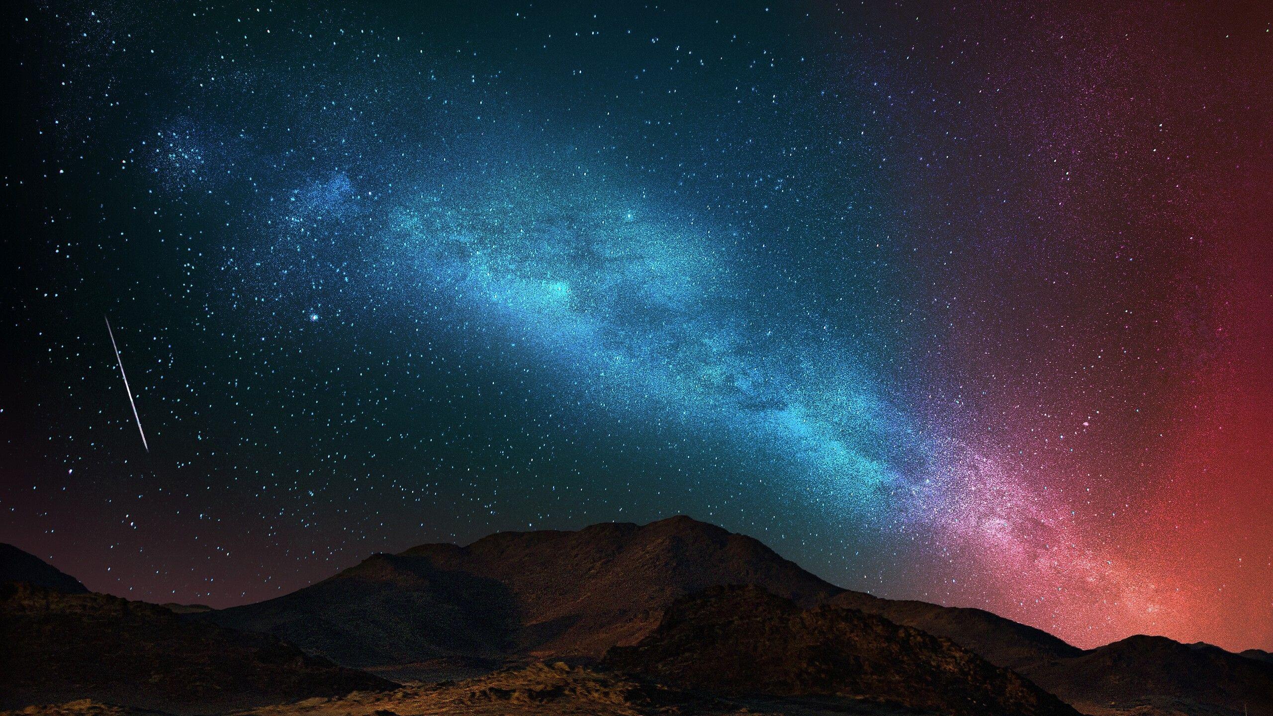 2560x1440 Nature Scenery Colorful Stars Space 1440P Resolution HD 4k Wallpaper, Image, Background, Photo and Picture