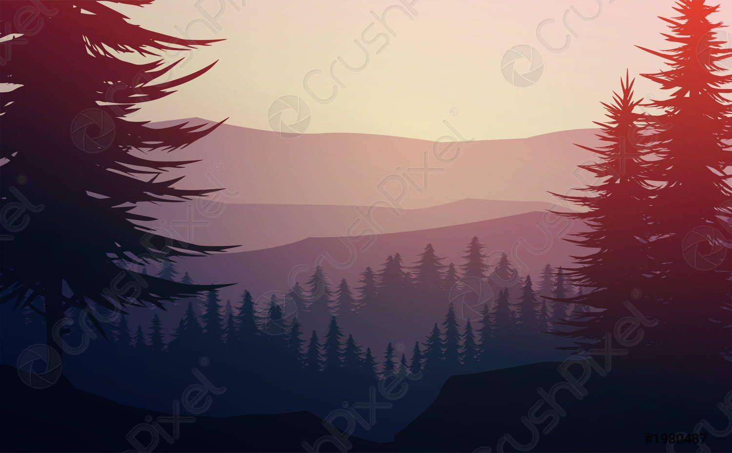 1500x929 Nature forest Natural Pine forest mountains horizon Landscape wallpaper Sunrise