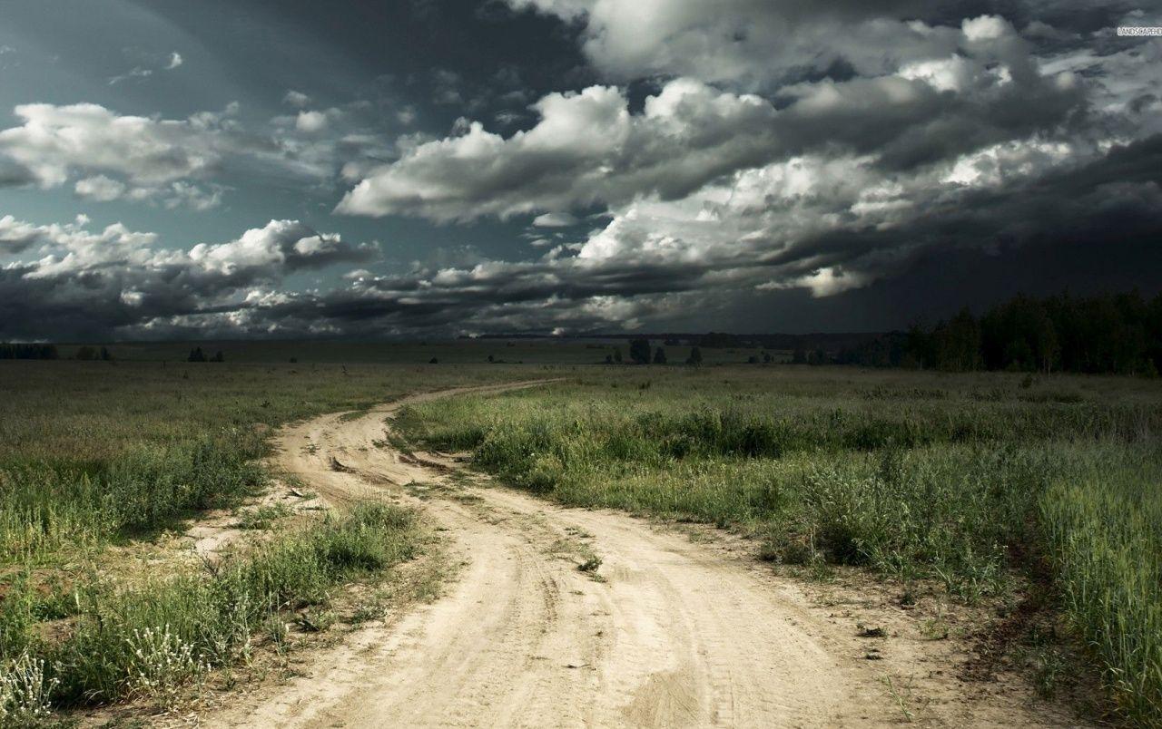 1280x804 Country Road Grass Stormy Sky wallpaper. Country Road Grass Stormy Sky