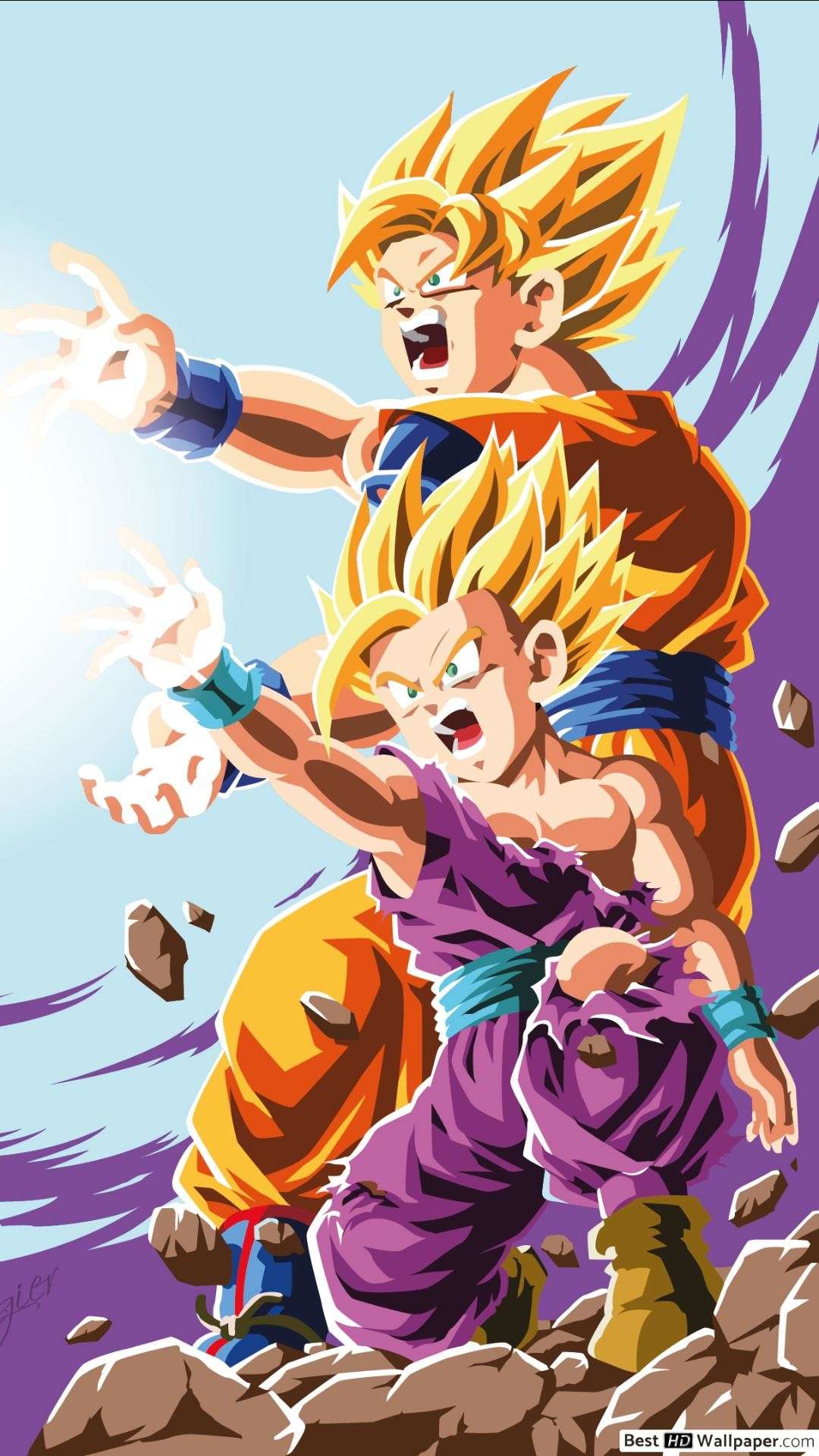 1080x1920 Goku Ssj2 Wallpaper