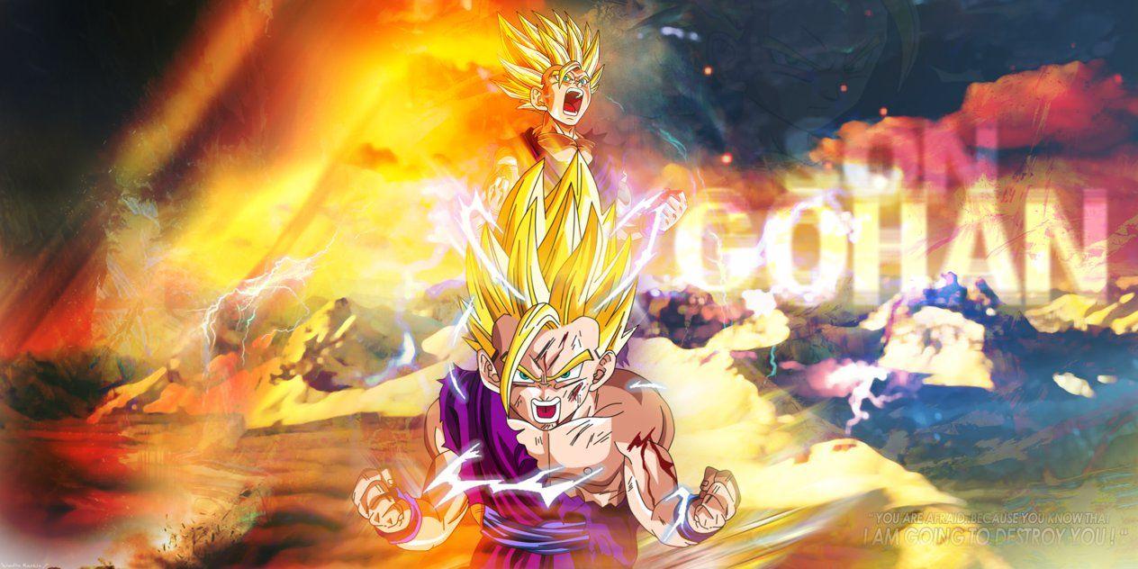 1264x632 Free download Son Gohan SSJ2 Wallpaper from Dragon Ball Z by artbyobito [1264x632] for your Desktop, Mobile & Tablet. Explore Dragon Ball Z Gohan Wallpaper. Dragon Ball Z Gohan