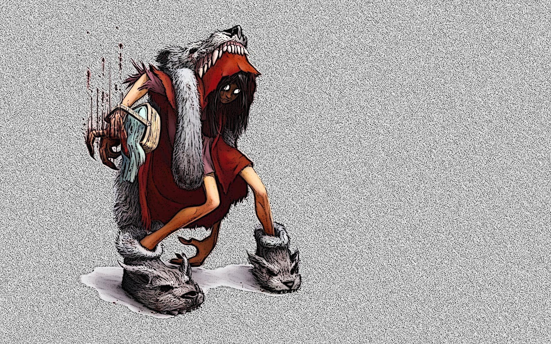 1920x1200 Dark Evil Little Red Riding Hood HD Wallpaper