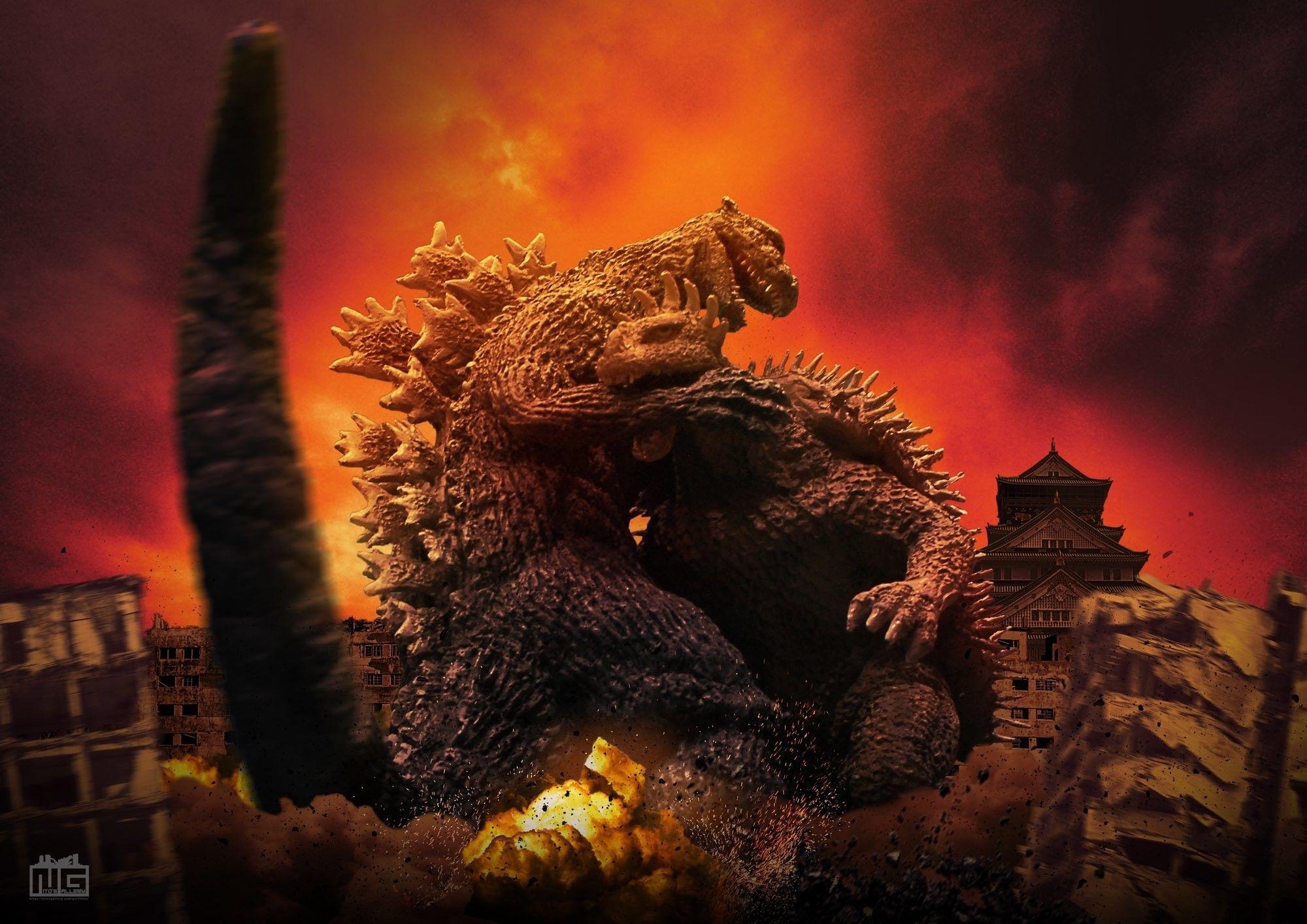 2000x1415 Godzilla vs Anguirus. Kaiju monsters, Godzilla wallpaper, Godzilla