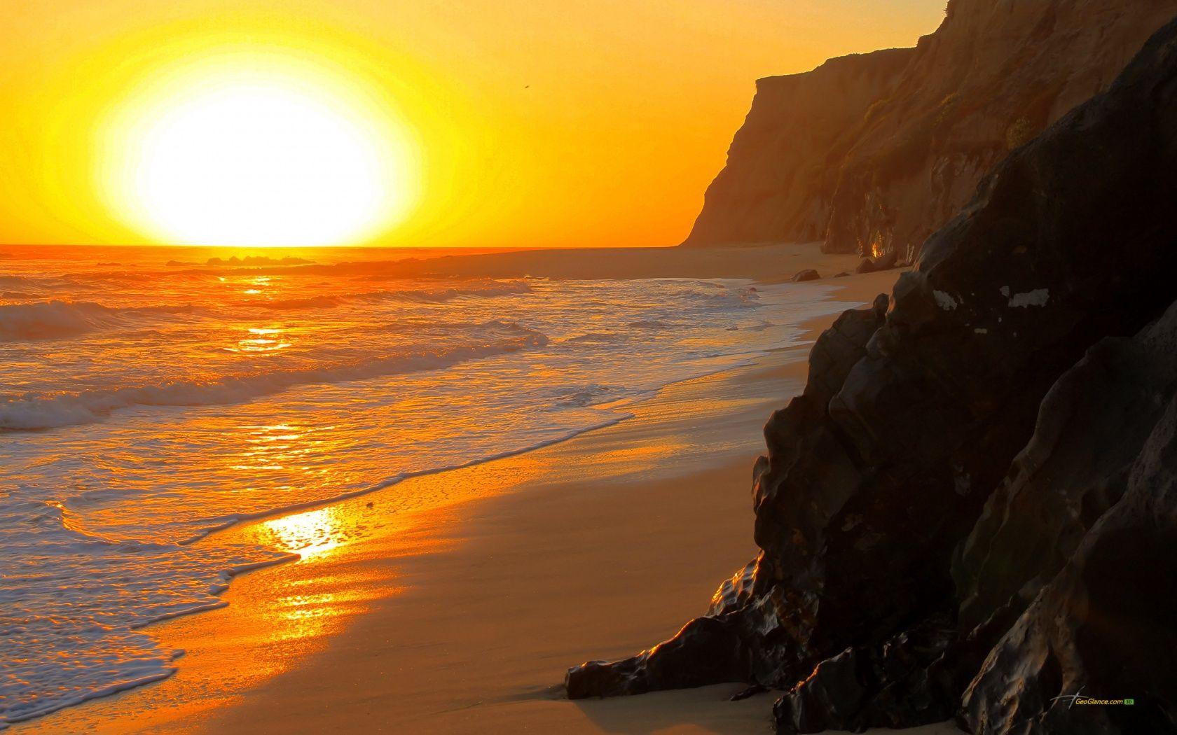 1680x1050 Coast Sunset wallpaperx1050