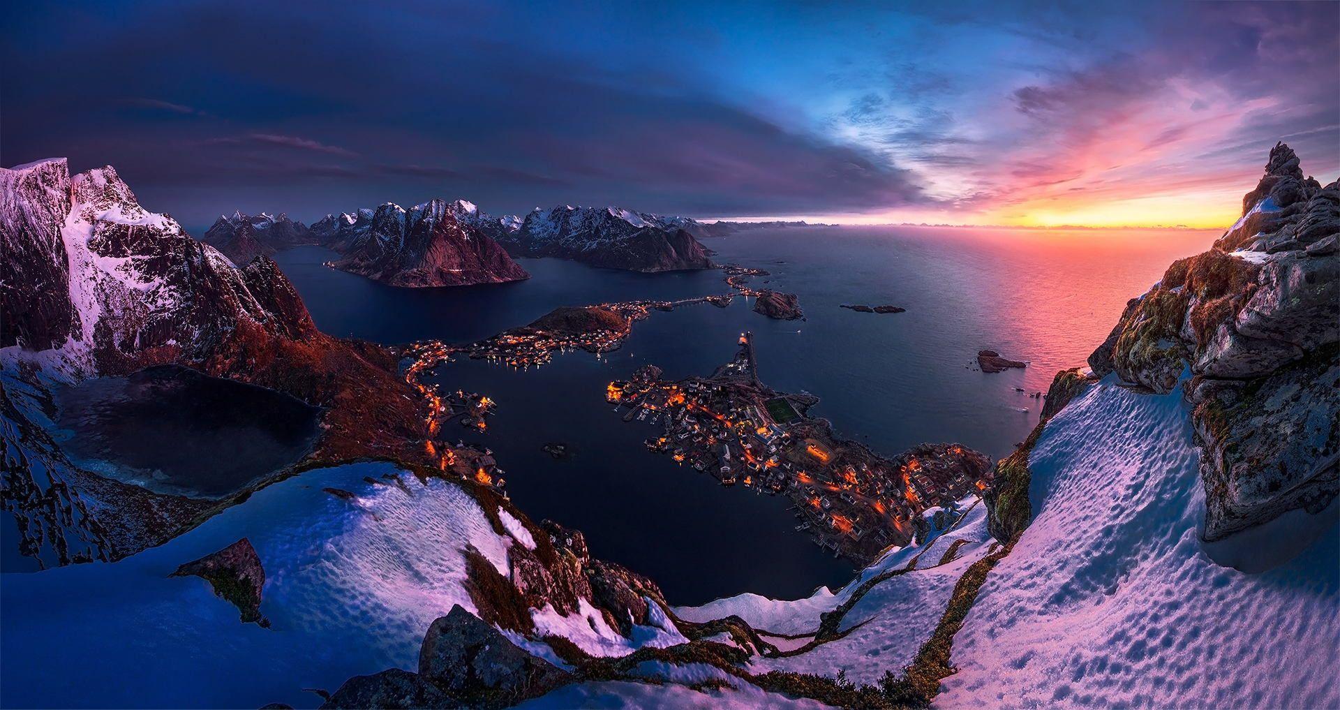 1920x1017 Lofoten Islands, Norway Desktop wallpaper 1440x900