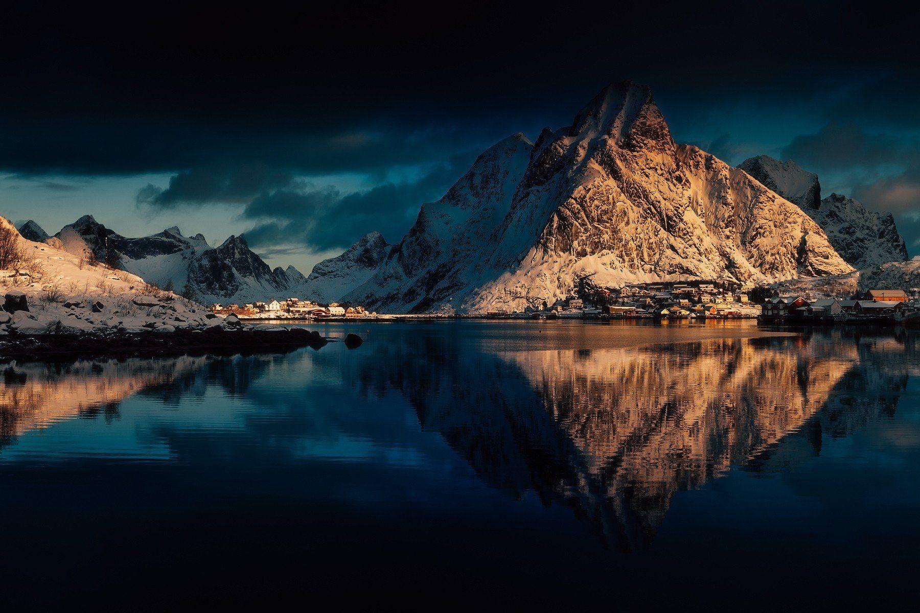 1800x1200 mountains lofoten norway wallpaper