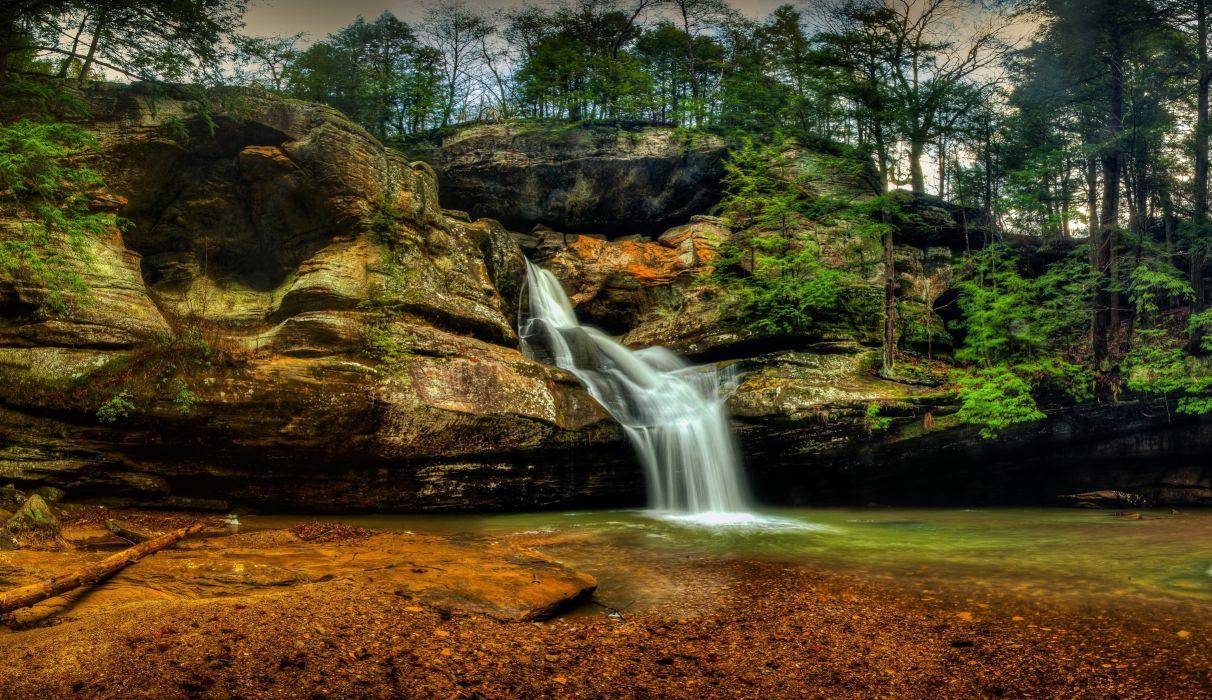 1212x700 USA Parks Waterfalls Crag Hocking Hills State Park Logan Ohio Nature wallpaperx2750