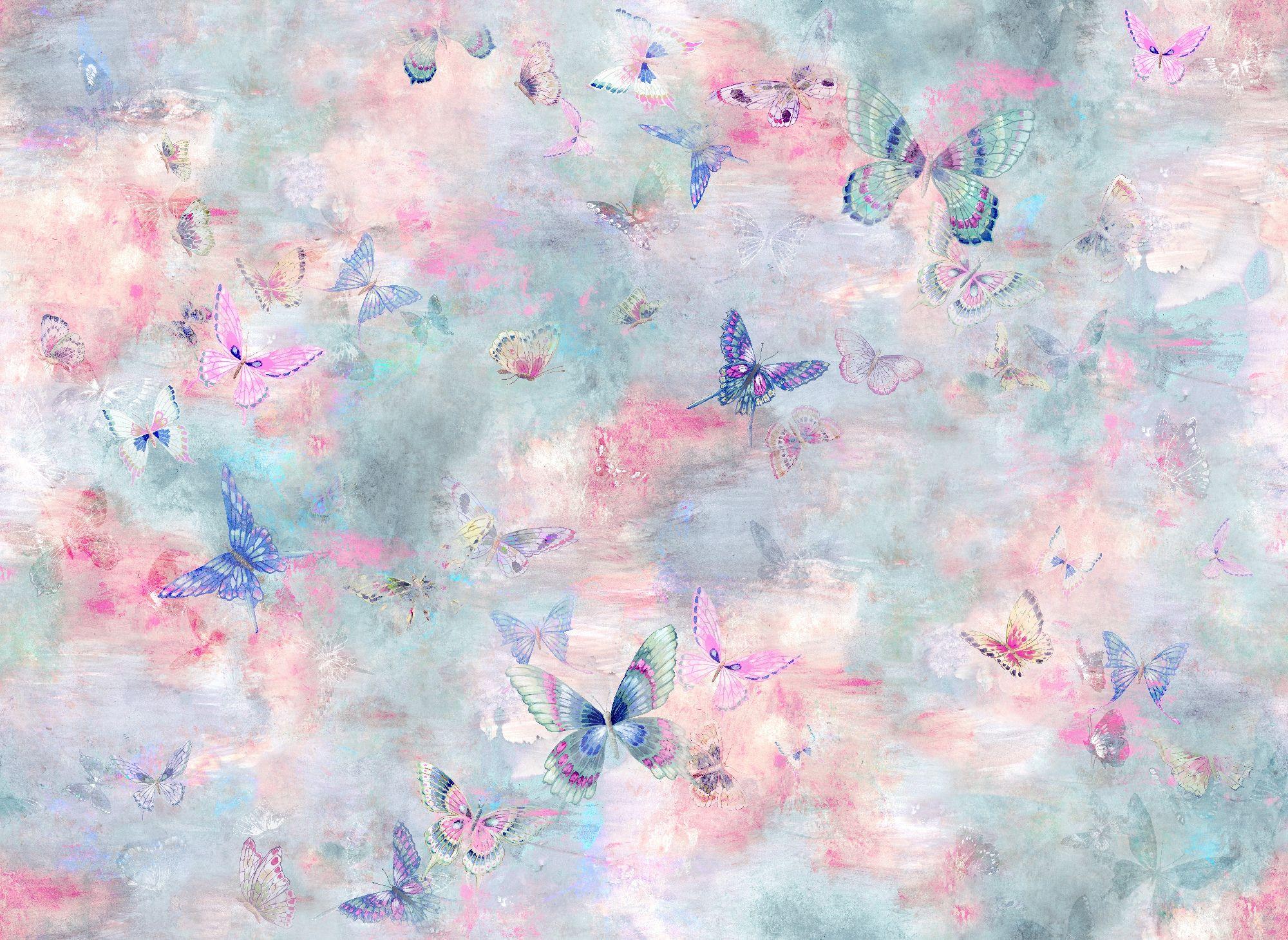 2000x1460 Pastel Butterfly Wallpaper .
