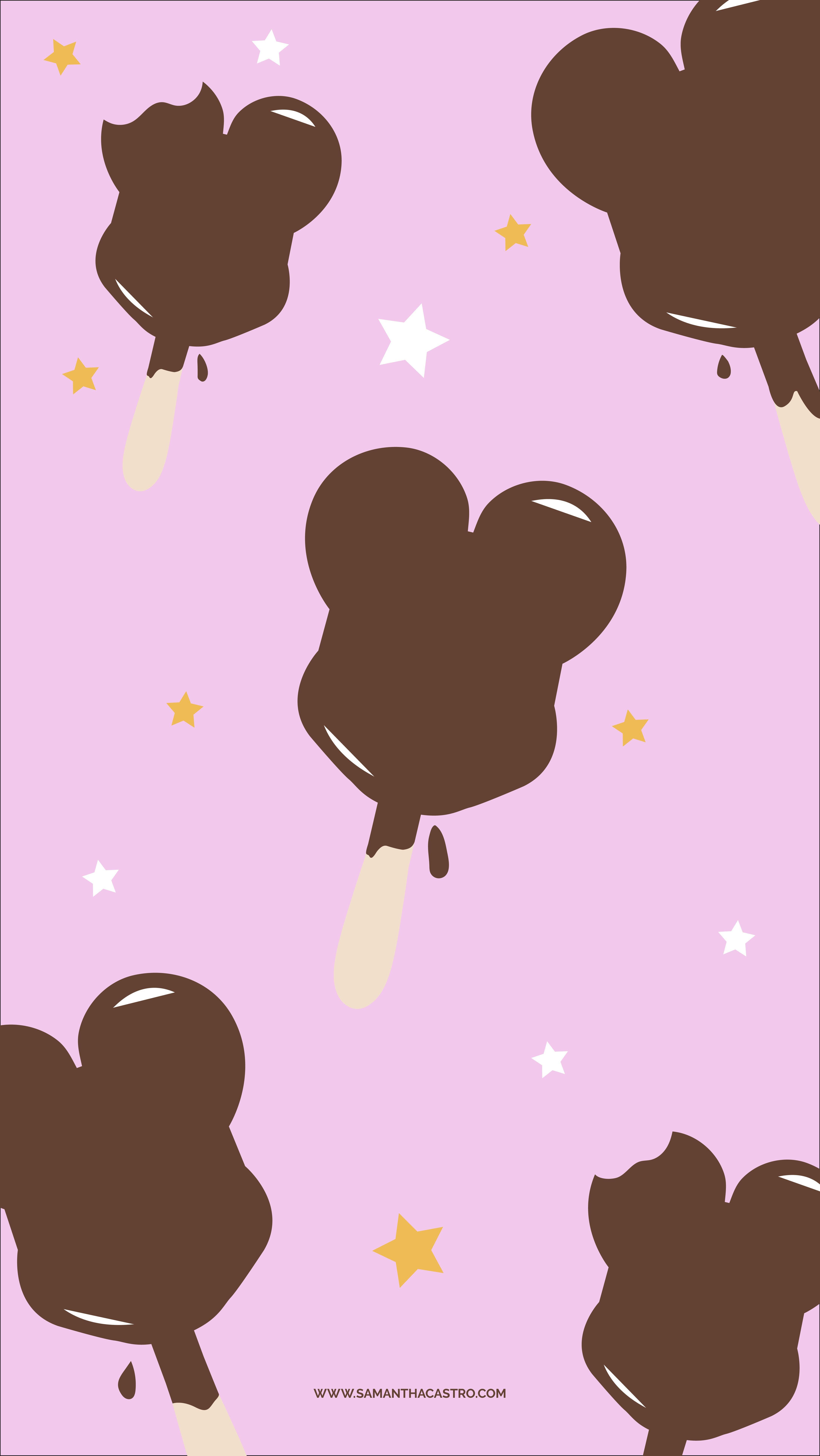 4349x7727 Mickey Ice Cream Bar Inspired Background