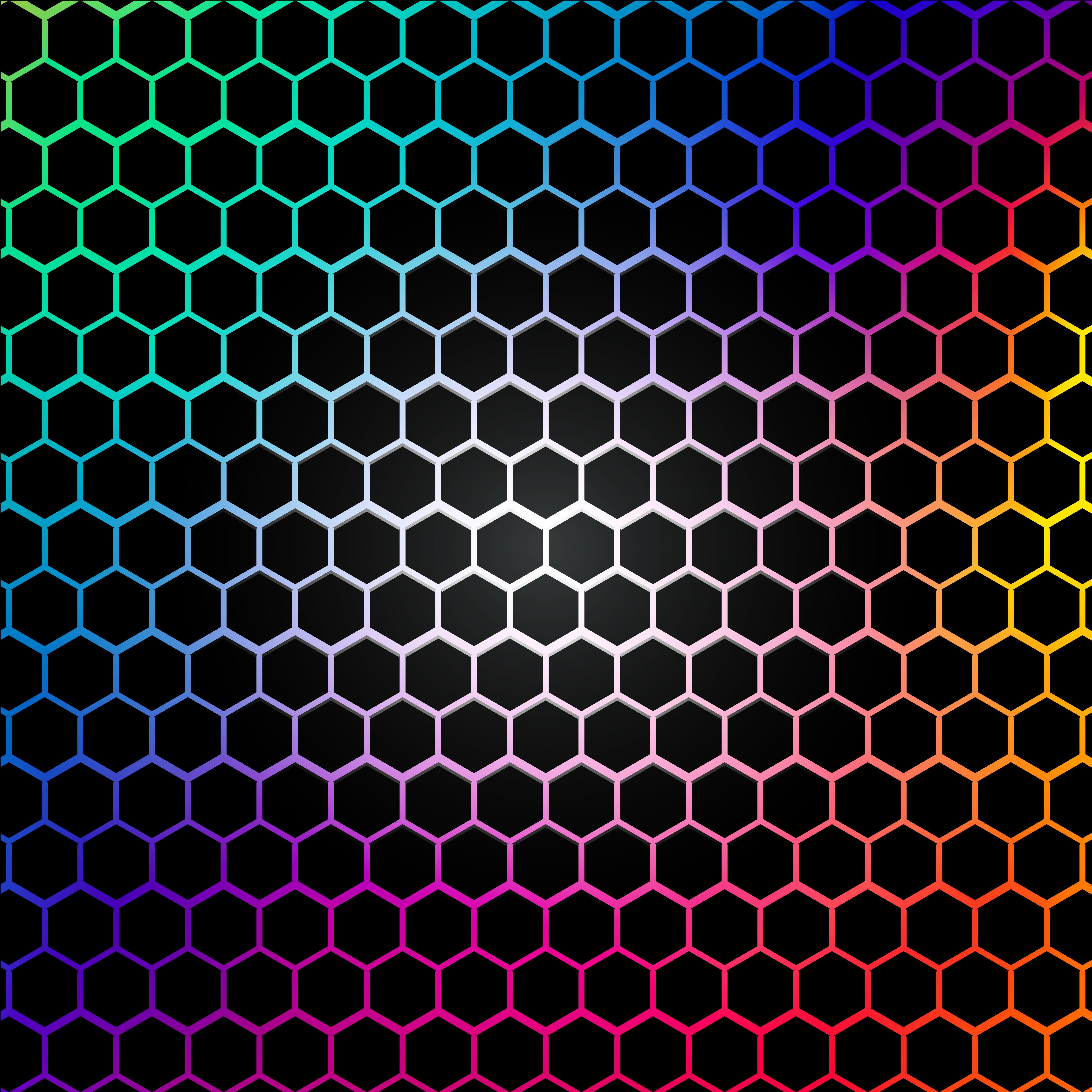 Rainbow Hexagon Wallpapers - Top Free Rainbow Hexagon Backgrounds -  WallpaperAccess