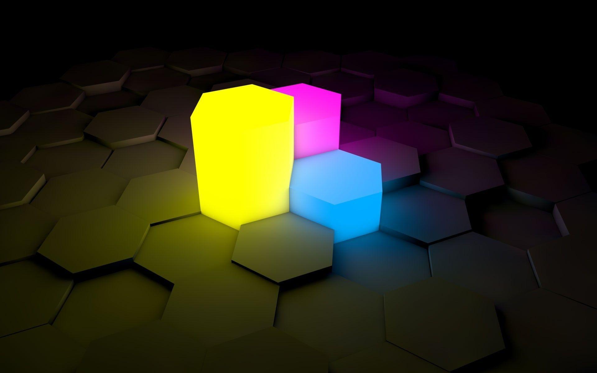 1920x1200 Neon hexagons Wallpaper. Neon wallpaper, Hexagon wallpaper, Abstract wallpaper