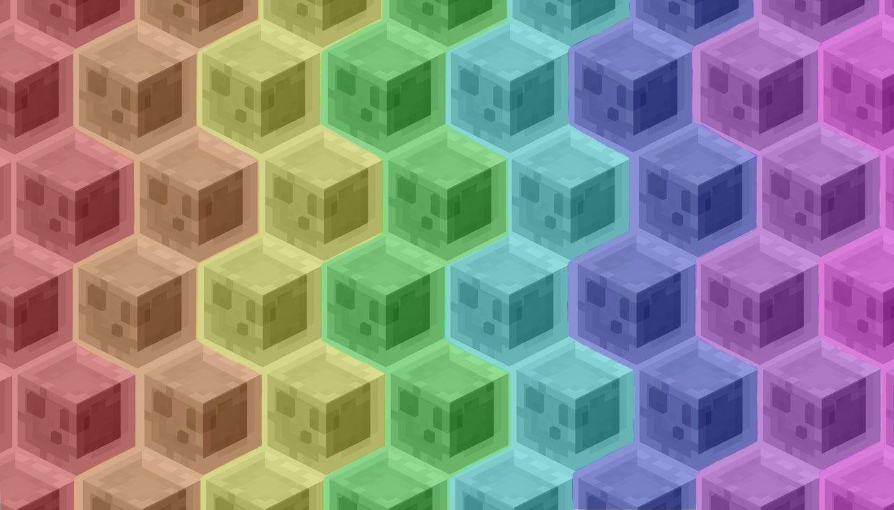 1280x731 Rainbow Tiled Slime Wallpaper