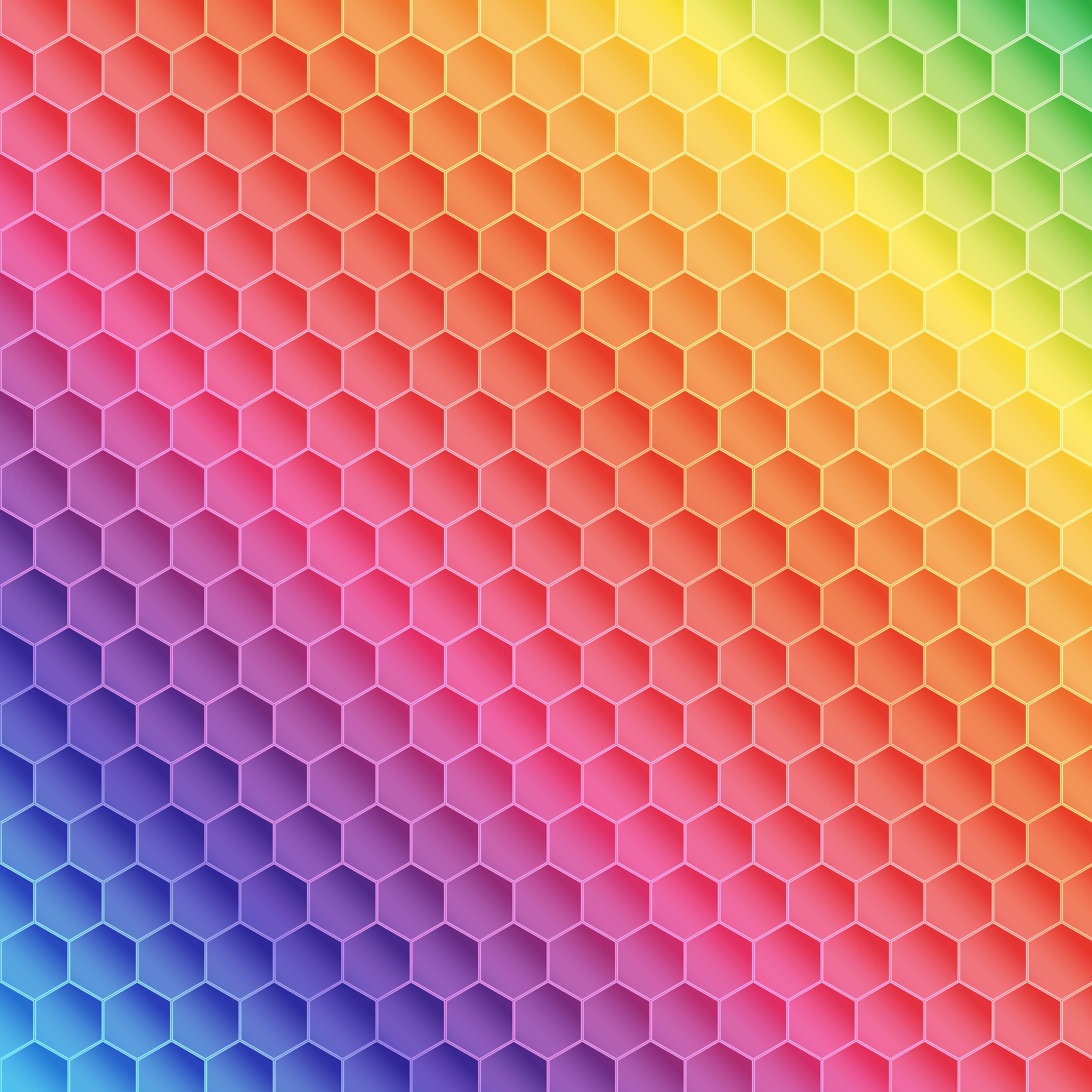 5000x5000 rainbow hexagon pattern design 679020 Free Vectors, Clipart Graphics & Vector Art