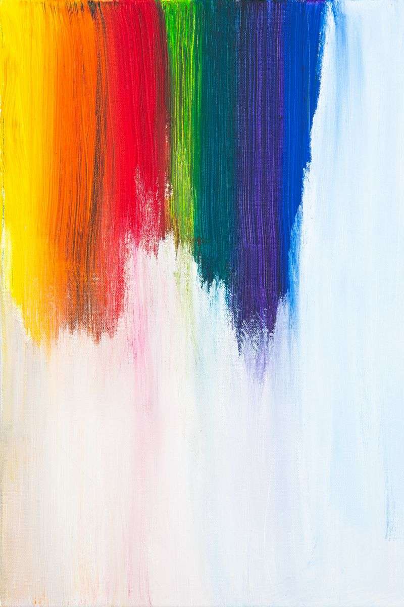 800x1200 Minimalist Rainbow Desktop Wallpaper
