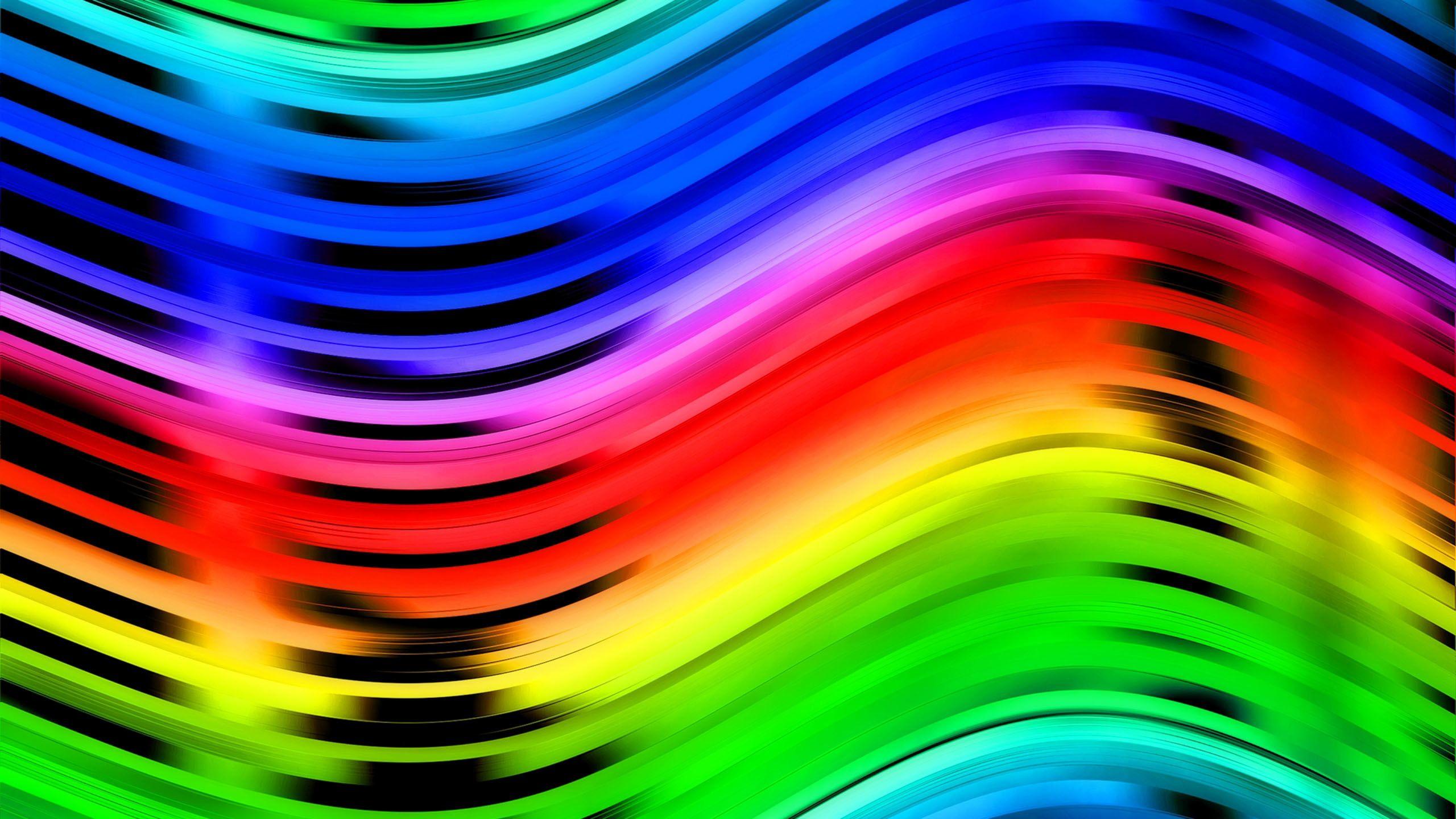 2560x1440 3D Abstract Rainbow Background