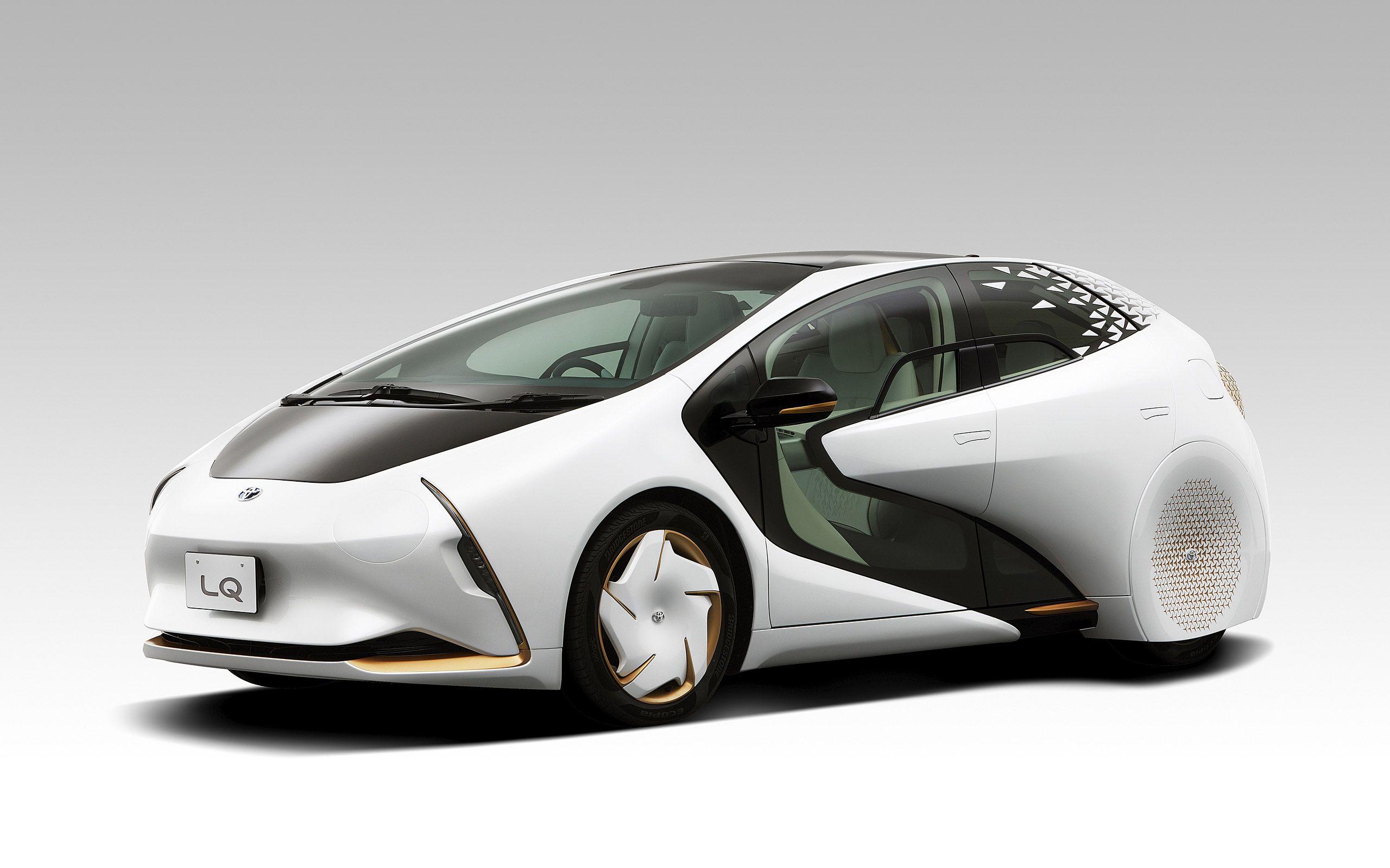 2560x1600 Download wallpaper Toyota LQ Concept, future cars, front view, exterior, new white LQ Concept, japanese cars, Toyota for desktop with resolution 2560x1600. High Quality HD picture wallpaper