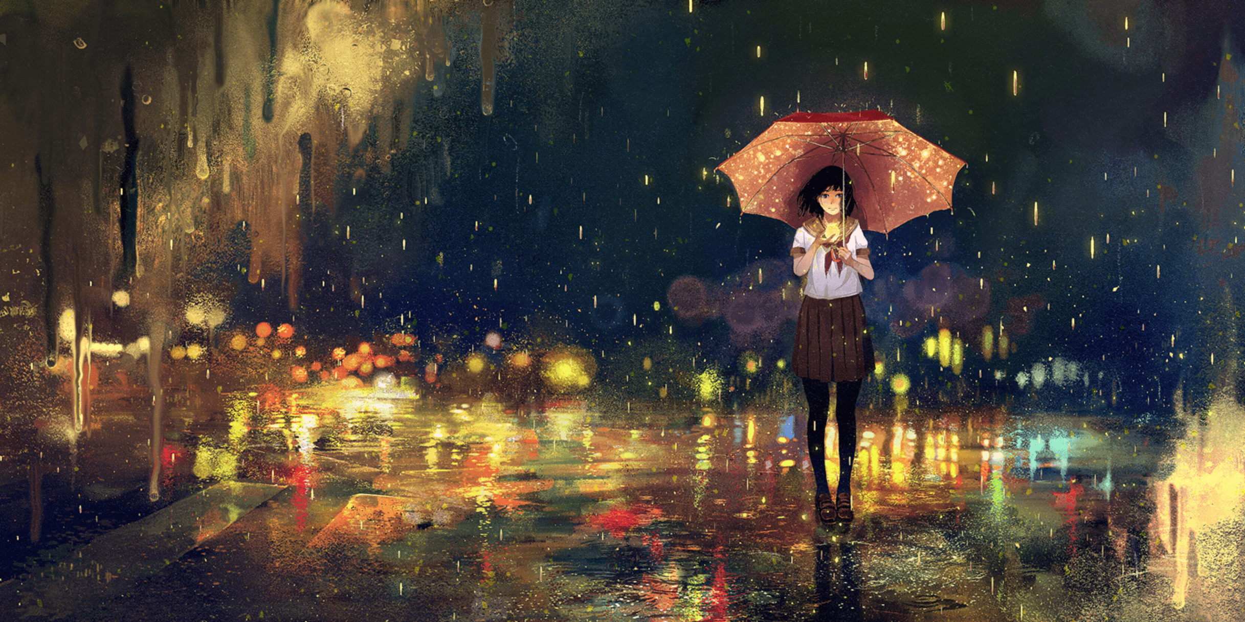 Cute Anime Rain Girl Wallpapers - Top Free Cute Anime Rain Girl ...