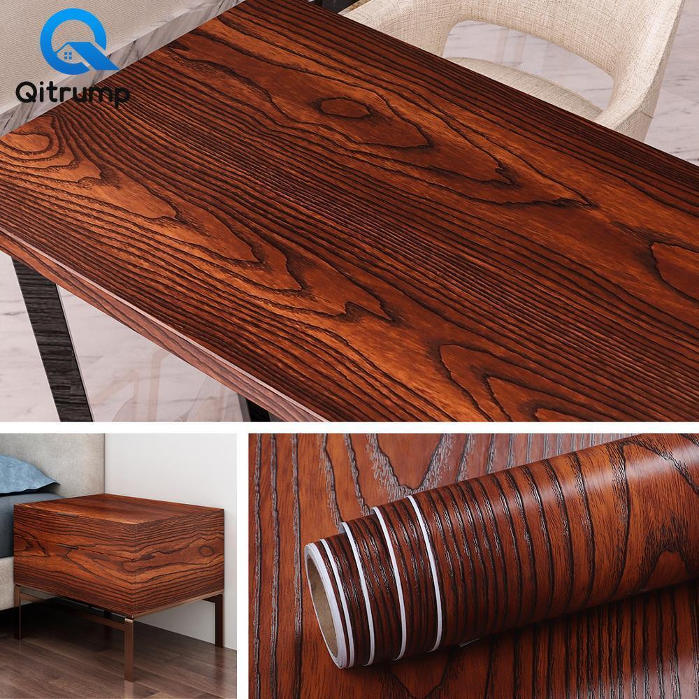 1000x1000 Wood Grain Wallpaper Modern Design For Kitchen Bedroom Living Room Desktop Furniture Rustic Woods Wall Stickers Home Decoration From Good_co_ltd, $48.22