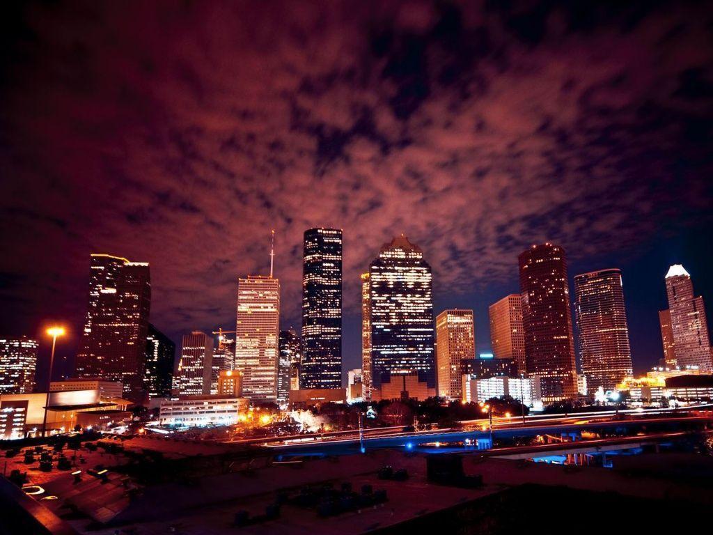 1024x768 Houston Skyline Wallpaper